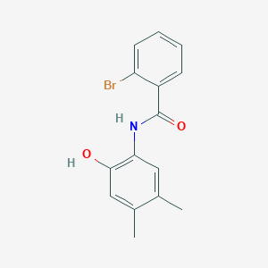 molecular formula C15H14BrNO2 B5783137 2-bromo-N-(2-hydroxy-4,5-dimethylphenyl)benzamide 