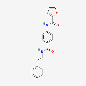 molecular formula C20H18N2O3 B5783145 N-(4-{[(2-phenylethyl)amino]carbonyl}phenyl)-2-furamide 