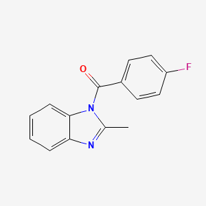 molecular formula C15H11FN2O B5783148 (4-fluorophenyl)-(2-methylbenzimidazol-1-yl)methanone 