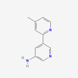 molecular formula C11H11N3 B578316 4-Methyl-[2,3'-bipyridin]-5'-amine CAS No. 1255634-14-0