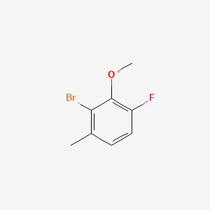 molecular formula C8H8BrFO B578317 2-Bromo-4-fluoro-3-methoxy-1-methylbenzene CAS No. 1226808-62-3