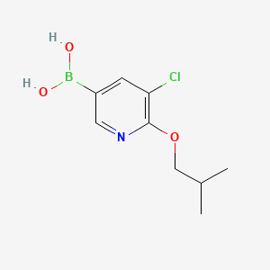 molecular formula C9H13BClNO3 B578320 3-氯-2-异丁氧基吡啶-5-硼酸 CAS No. 1217500-89-4