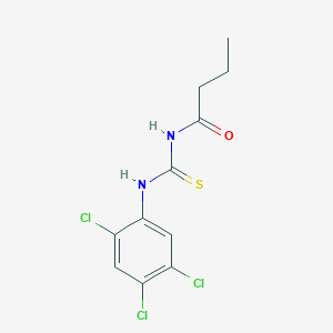 molecular formula C11H11Cl3N2OS B5783200 N-{[(2,4,5-trichlorophenyl)amino]carbonothioyl}butanamide 