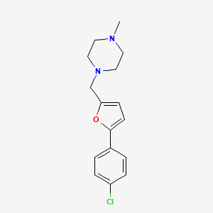 molecular formula C16H19ClN2O B5783208 1-{[5-(4-chlorophenyl)-2-furyl]methyl}-4-methylpiperazine 