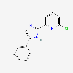 B578322 2-Chloro-6-(4-(3-fluorophenyl)-1H-imidazol-2-yl)pyridine CAS No. 1233026-69-1