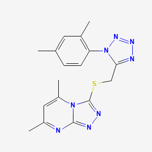 3-({[1-(2,4-dimethylphenyl)-1H-tetrazol-5-yl]methyl}thio)-5,7-dimethyl[1,2,4]triazolo[4,3-a]pyrimidine