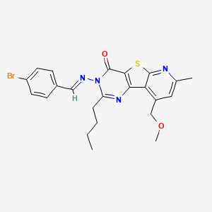molecular formula C23H23BrN4O2S B5783239 3-[(4-bromobenzylidene)amino]-2-butyl-9-(methoxymethyl)-7-methylpyrido[3',2':4,5]thieno[3,2-d]pyrimidin-4(3H)-one 