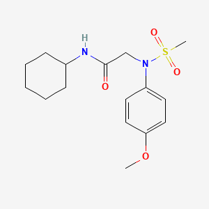 molecular formula C16H24N2O4S B5783247 N~1~-cyclohexyl-N~2~-(4-methoxyphenyl)-N~2~-(methylsulfonyl)glycinamide 