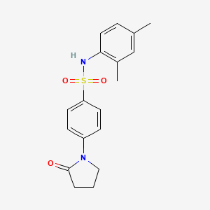 molecular formula C18H20N2O3S B5783252 N-(2,4-dimethylphenyl)-4-(2-oxo-1-pyrrolidinyl)benzenesulfonamide 