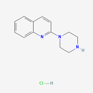 molecular formula C13H16ClN3 B578328 盐酸 2-(哌嗪-1-基)喹啉 CAS No. 1245646-84-7