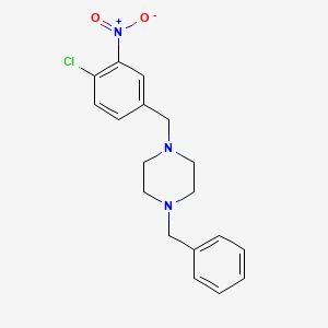 molecular formula C18H20ClN3O2 B5783283 1-benzyl-4-(4-chloro-3-nitrobenzyl)piperazine 