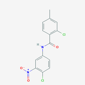 molecular formula C14H10Cl2N2O3 B5783286 2-chloro-N-(4-chloro-3-nitrophenyl)-4-methylbenzamide 