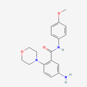 molecular formula C18H21N3O3 B5783289 5-amino-N-(4-methoxyphenyl)-2-(4-morpholinyl)benzamide 
