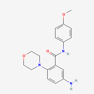 molecular formula C18H21N3O3 B5783289 5-amino-N-(4-methoxyphenyl)-2-morpholin-4-ylbenzamide 