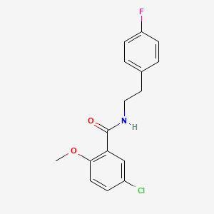molecular formula C16H15ClFNO2 B5783311 5-chloro-N-[2-(4-fluorophenyl)ethyl]-2-methoxybenzamide 