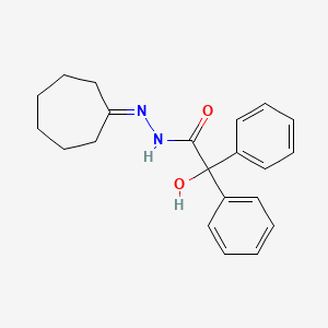 N'-cycloheptylidene-2-hydroxy-2,2-diphenylacetohydrazide