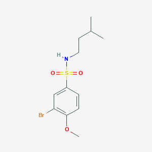 molecular formula C12H18BrNO3S B5783347 3-bromo-4-methoxy-N-(3-methylbutyl)benzenesulfonamide 