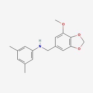 (3,5-dimethylphenyl)[(7-methoxy-1,3-benzodioxol-5-yl)methyl]amine