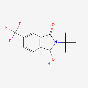 molecular formula C13H14F3NO2 B578338 2-(叔丁基)-3-羟基-6-(三氟甲基)异吲哚啉-1-酮 CAS No. 1242336-60-2