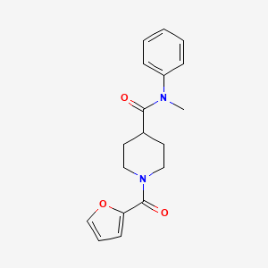 molecular formula C18H20N2O3 B5783382 1-(2-furoyl)-N-methyl-N-phenyl-4-piperidinecarboxamide 