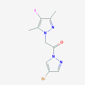 molecular formula C10H10BrIN4O B5783383 1-[2-(4-bromo-1H-pyrazol-1-yl)-2-oxoethyl]-4-iodo-3,5-dimethyl-1H-pyrazole 