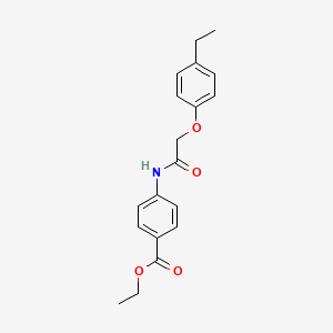 molecular formula C19H21NO4 B5783389 ethyl 4-{[(4-ethylphenoxy)acetyl]amino}benzoate 