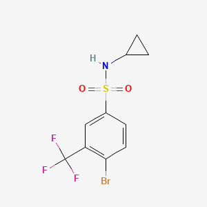 molecular formula C10H9BrF3NO2S B578339 4-溴-N-环丙基-3-(三氟甲基)苯磺酰胺 CAS No. 1330750-34-9