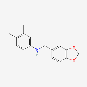 molecular formula C16H17NO2 B5783390 (1,3-benzodioxol-5-ylmethyl)(3,4-dimethylphenyl)amine 