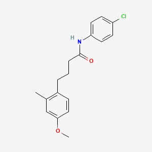 molecular formula C18H20ClNO2 B5783413 N-(4-chlorophenyl)-4-(4-methoxy-2-methylphenyl)butanamide 