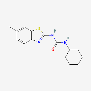 molecular formula C15H19N3OS B5783428 N-cyclohexyl-N'-(6-methyl-1,3-benzothiazol-2-yl)urea 