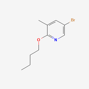 molecular formula C10H14BrNO B578343 5-Bromo-2-butoxy-3-methylpyridine CAS No. 1261895-63-9