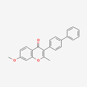 molecular formula C23H18O3 B5783450 3-(4-biphenylyl)-7-methoxy-2-methyl-4H-chromen-4-one 
