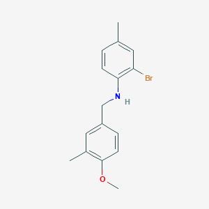 molecular formula C16H18BrNO B5783475 (2-bromo-4-methylphenyl)(4-methoxy-3-methylbenzyl)amine 