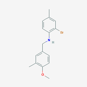 molecular formula C16H18BrNO B5783475 N-(2-BROMO-4-METHYLPHENYL)-N-(4-METHOXY-3-METHYLBENZYL)AMINE 