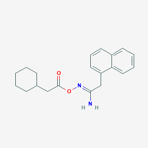 molecular formula C20H24N2O2 B5783478 N'-[(cyclohexylacetyl)oxy]-2-(1-naphthyl)ethanimidamide 