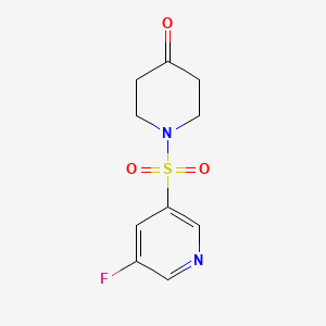 molecular formula C10H11FN2O3S B578348 1-(5-Fluoropyridin-3-ylsulfonyl)piperidin-4-one CAS No. 1306318-73-9