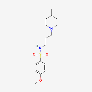 molecular formula C16H26N2O3S B5783485 4-methoxy-N-[3-(4-methyl-1-piperidinyl)propyl]benzenesulfonamide 