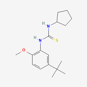 molecular formula C17H26N2OS B5783503 N-(5-tert-butyl-2-methoxyphenyl)-N'-cyclopentylthiourea 