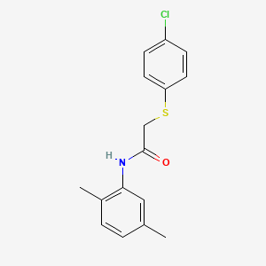 molecular formula C16H16ClNOS B5783511 2-[(4-chlorophenyl)thio]-N-(2,5-dimethylphenyl)acetamide 