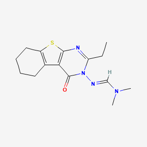 molecular formula C15H20N4OS B5783519 N'-(2-ethyl-4-oxo-5,6,7,8-tetrahydro[1]benzothieno[2,3-d]pyrimidin-3(4H)-yl)-N,N-dimethylimidoformamide 