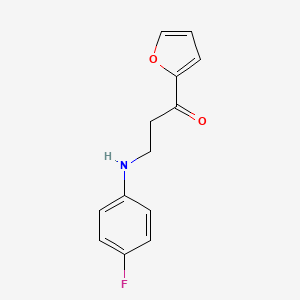molecular formula C13H12FNO2 B5783546 3-[(4-fluorophenyl)amino]-1-(2-furyl)-1-propanone 