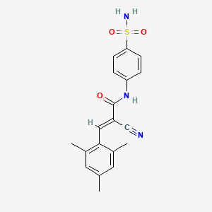 molecular formula C19H19N3O3S B5783560 N-[4-(aminosulfonyl)phenyl]-2-cyano-3-mesitylacrylamide 