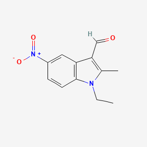 molecular formula C12H12N2O3 B5783563 1-ethyl-2-methyl-5-nitro-1H-indole-3-carbaldehyde 