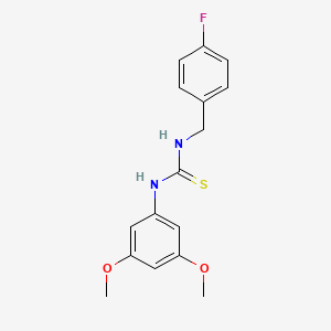 molecular formula C16H17FN2O2S B5783582 N-(3,5-dimethoxyphenyl)-N'-(4-fluorobenzyl)thiourea 