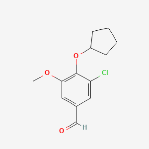3-chloro-4-(cyclopentyloxy)-5-methoxybenzaldehyde