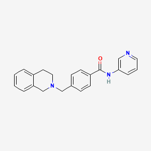 molecular formula C22H21N3O B5783597 4-(3,4-dihydro-2(1H)-isoquinolinylmethyl)-N-3-pyridinylbenzamide 