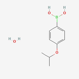 molecular formula C9H15BO4 B578360 4-Isopropoxyphenylboronic acid, hydrate CAS No. 1256355-64-2