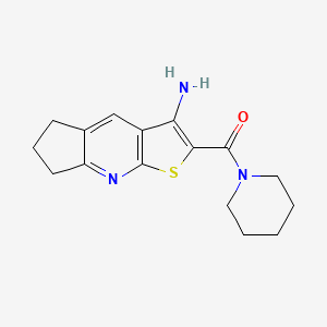molecular formula C16H19N3OS B5783615 2-(1-piperidinylcarbonyl)-6,7-dihydro-5H-cyclopenta[b]thieno[3,2-e]pyridin-3-amine 
