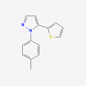 molecular formula C14H12N2S B578364 5-(Thiophen-2-yl)-1-(p-tolyl)-1H-pyrazole CAS No. 1269291-68-0