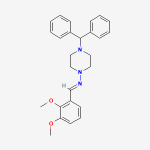 N-(2,3-dimethoxybenzylidene)-4-(diphenylmethyl)-1-piperazinamine